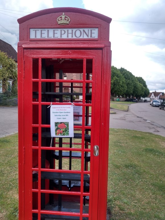 Open Gardens Phone Box Standon High Street 